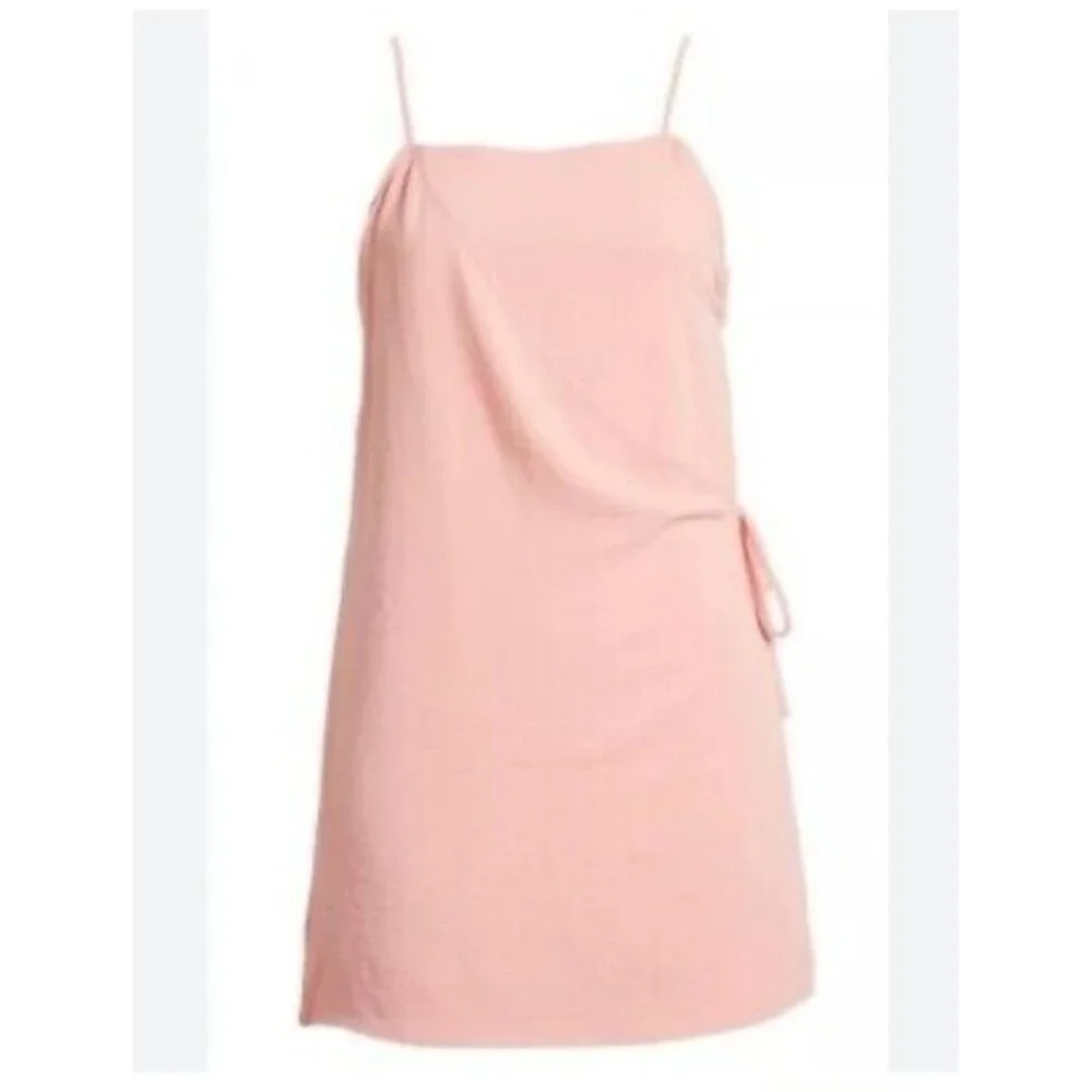 BP. Womens Pink Sleeveless Wrap Dress XS 100% Polyester - Picture 10 of 10